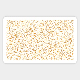 Abstract Orange and White Design Sticker